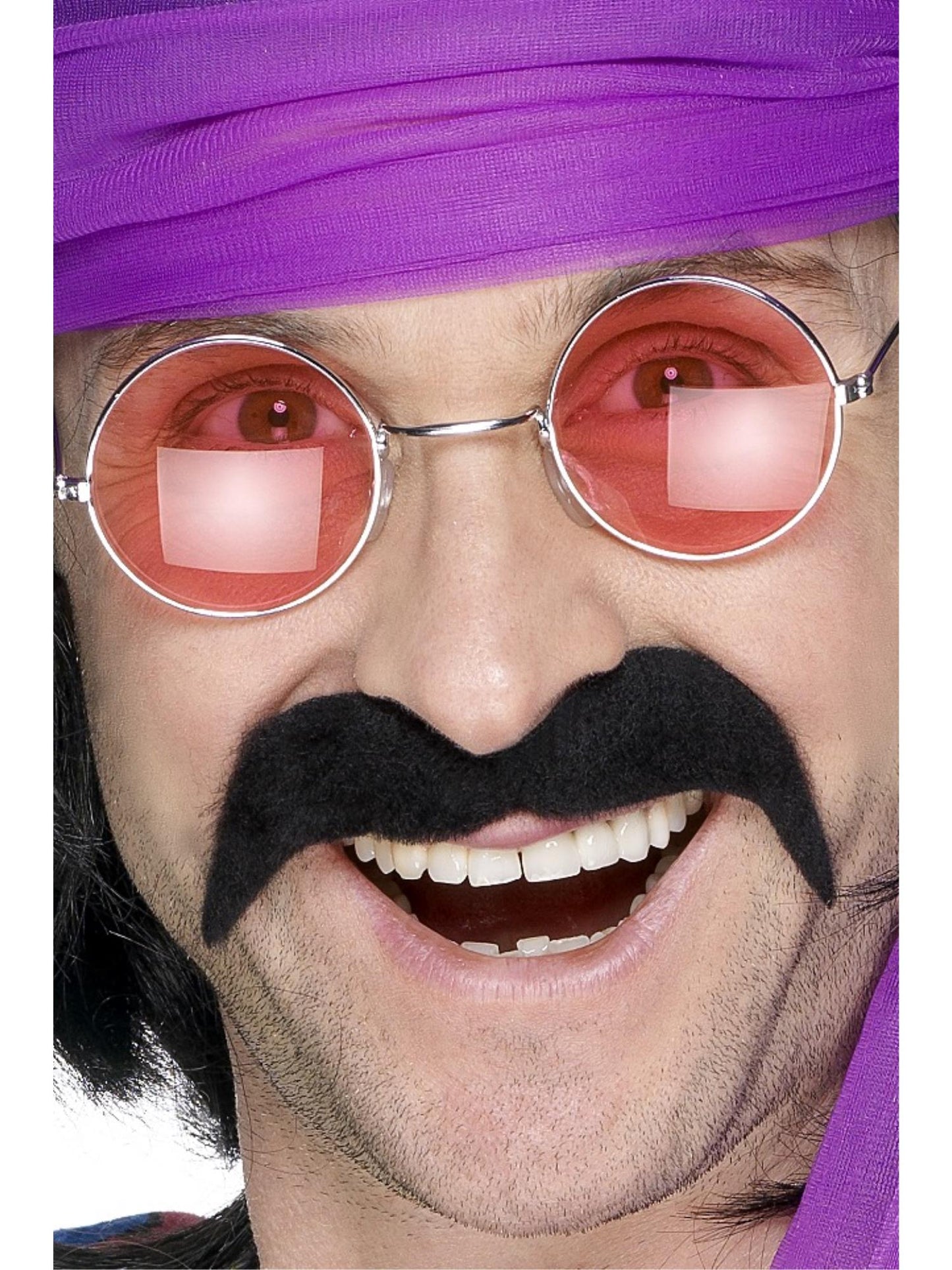 Smiffys FACIALHAIR Seventies Tash, Black CD für Herren