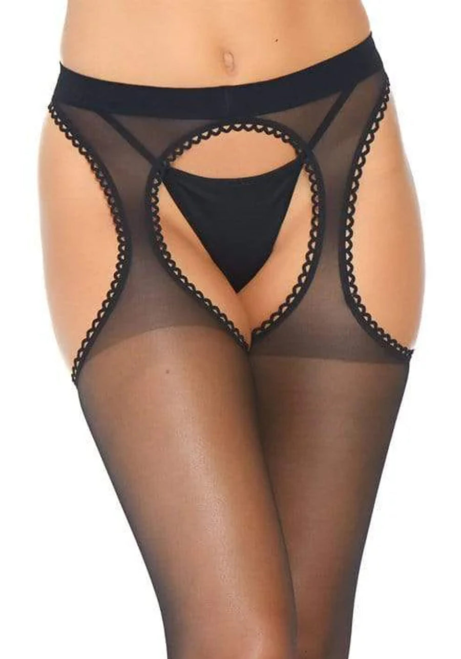 Leg Avenue Lurex Deluxe Rote Glitzer Strumpfhose – Metallic Komfort