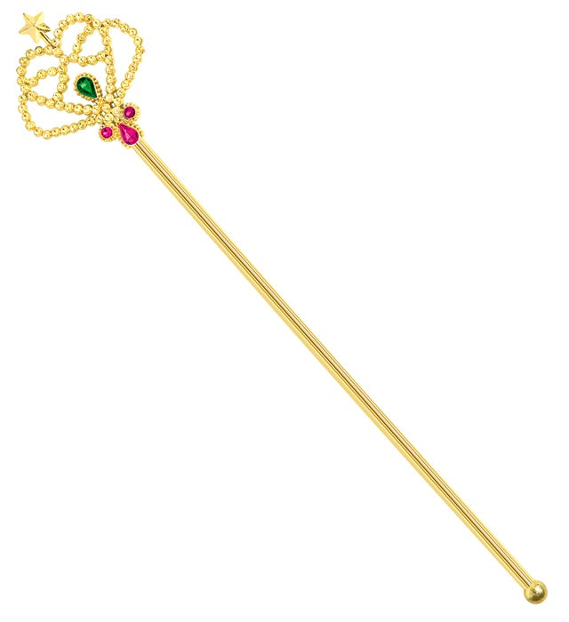 Goldener Zauberstab als Accessoire für Fasnacht und Mottoparty