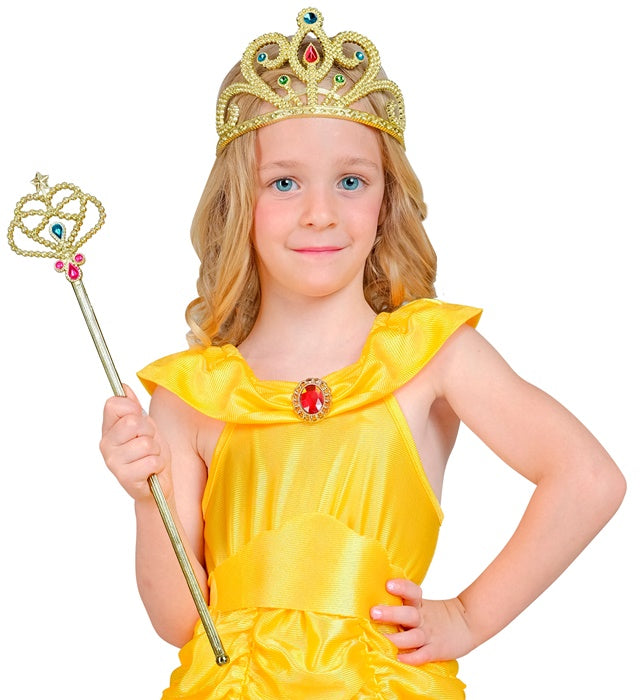 Goldener Zauberstab als Accessoire für Fasnacht und Mottoparty