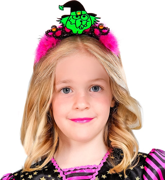 Vier verschiedene Halloween-Diadem-Modelle auf schwarzem Hintergrund