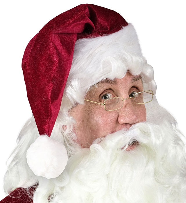 Rote Weihnachtsmannmütze mit weißem Bommel für Fasnacht und Winterpartys