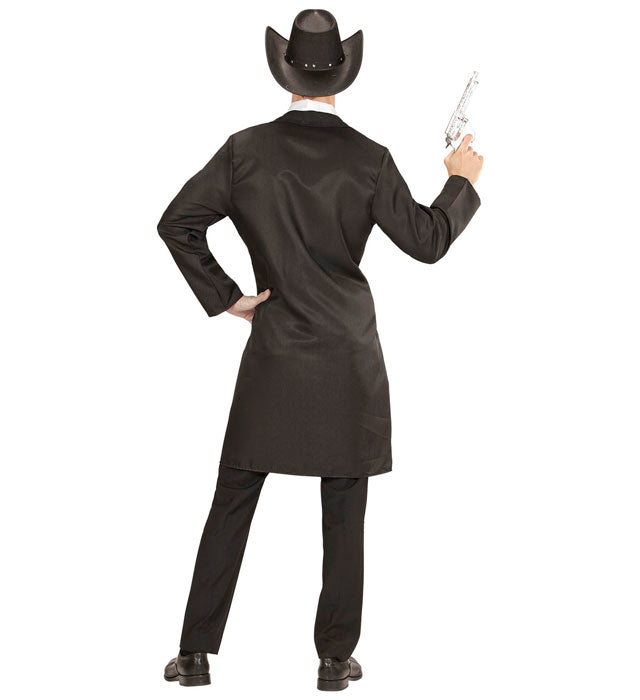 Sheriff Kostüm-Set mit Mantel, Weste, Kragen und String-Tie für Fasnacht
