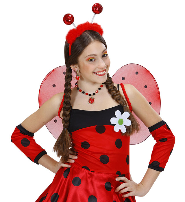 Roter Haarreif mit glänzenden Pailletten und rotem Marabou für Fasnacht