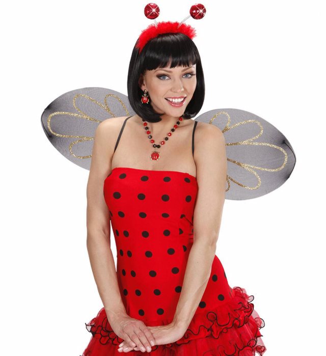 Roter Haarreif mit glänzenden Pailletten und rotem Marabou für Fasnacht