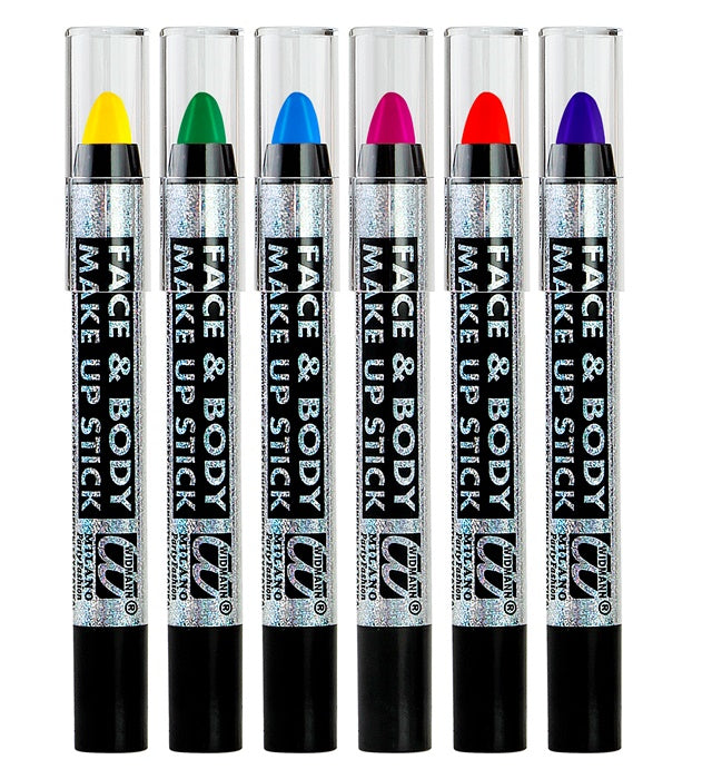 "HERAUSDREHBARE SCHMINKSTIFTE" - 3,5 ml - sort. In 6 Farben: orange, gelb, grün, blau, violett, rosa Diverse Farben
