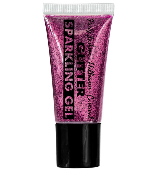 Pinkes Gel in 25 ml Spendertube für Fasnacht und Karneval