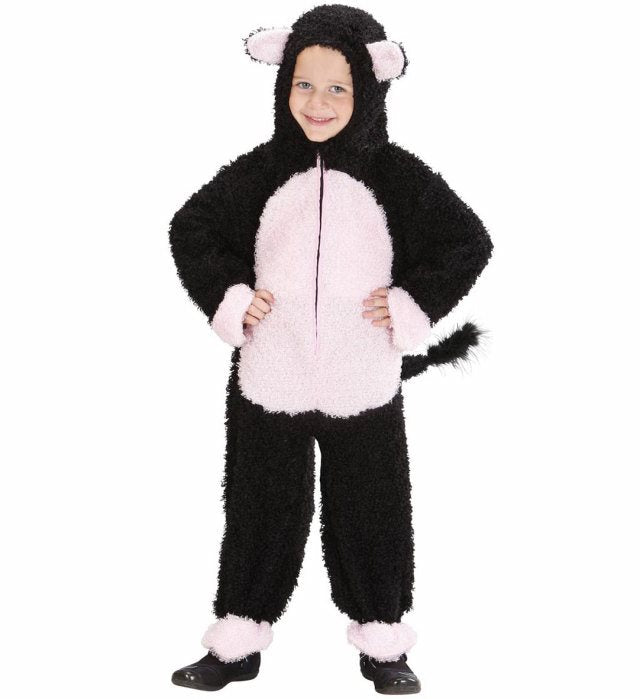 Katzen-Fuzzy Overall mit Kapuze aus weichem Fleece, ideal für Fasnacht und Mottopartys