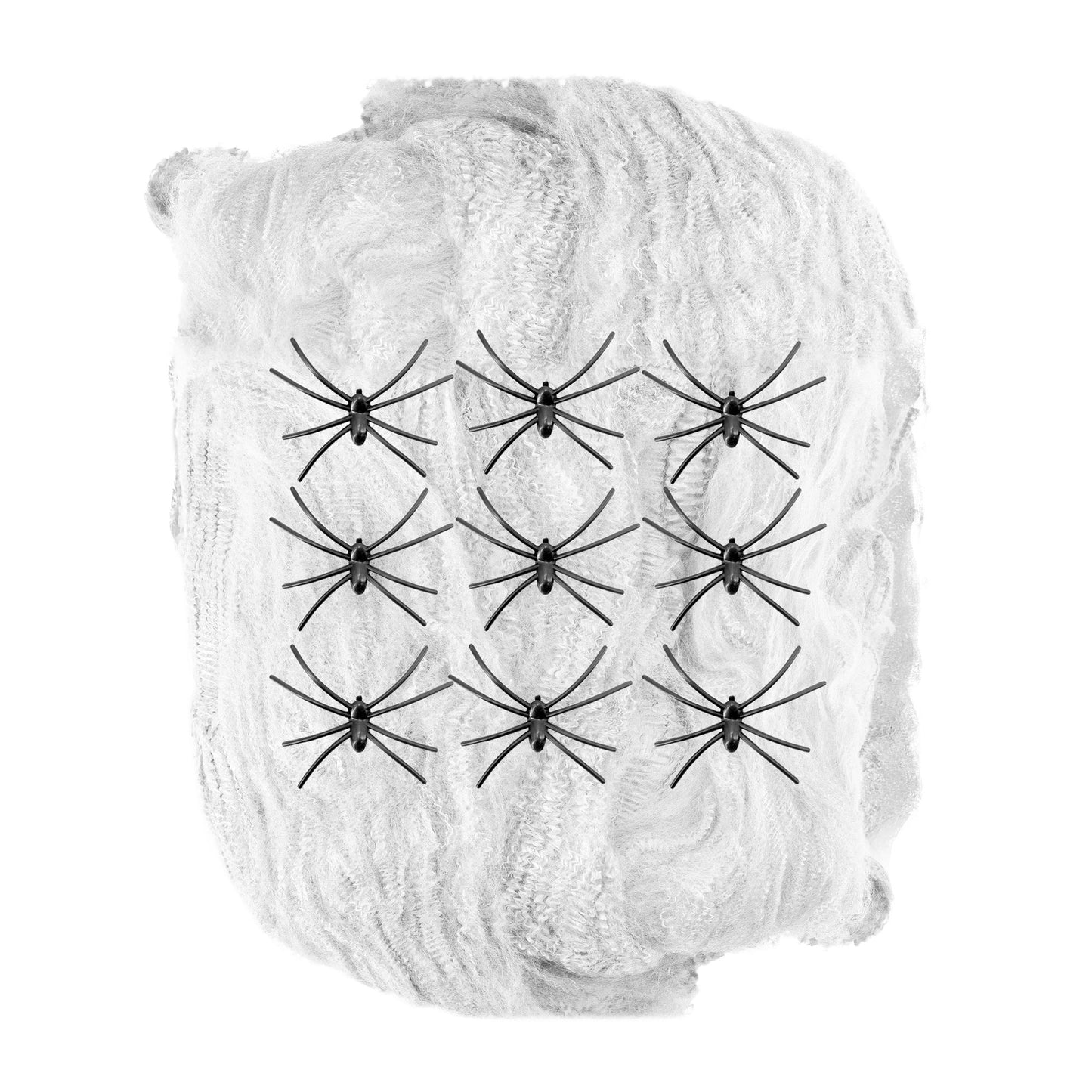 "200 g WEISSES SPINNENNETZ MIT 9 SPINNEN" – Detailansicht