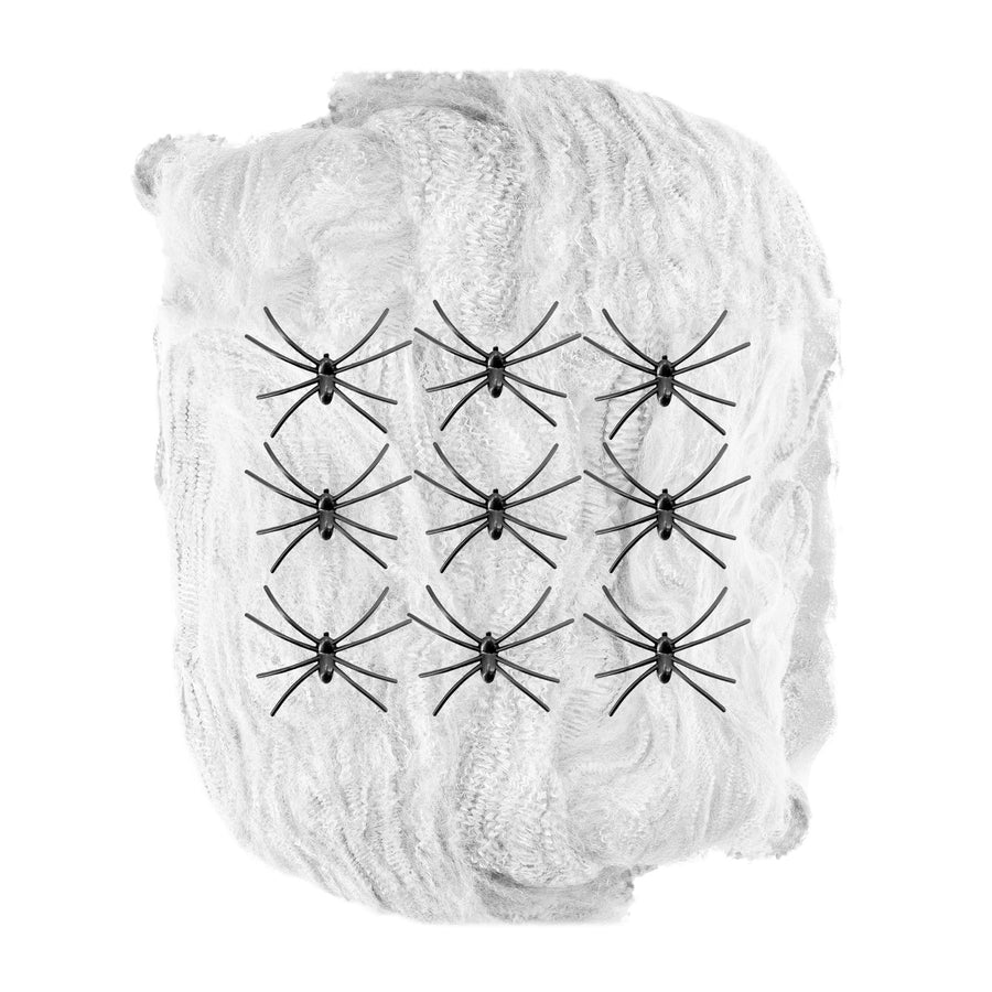 "200 g WEISSES SPINNENNETZ MIT 9 SPINNEN" – Detailansicht