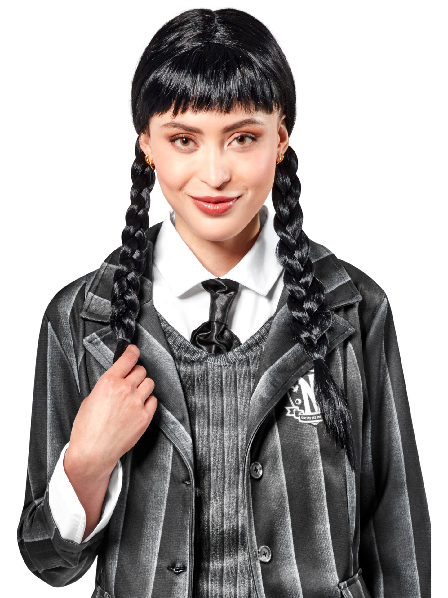 Rubies Wednesday Addams Perücke für Erwachsene – Produktansicht