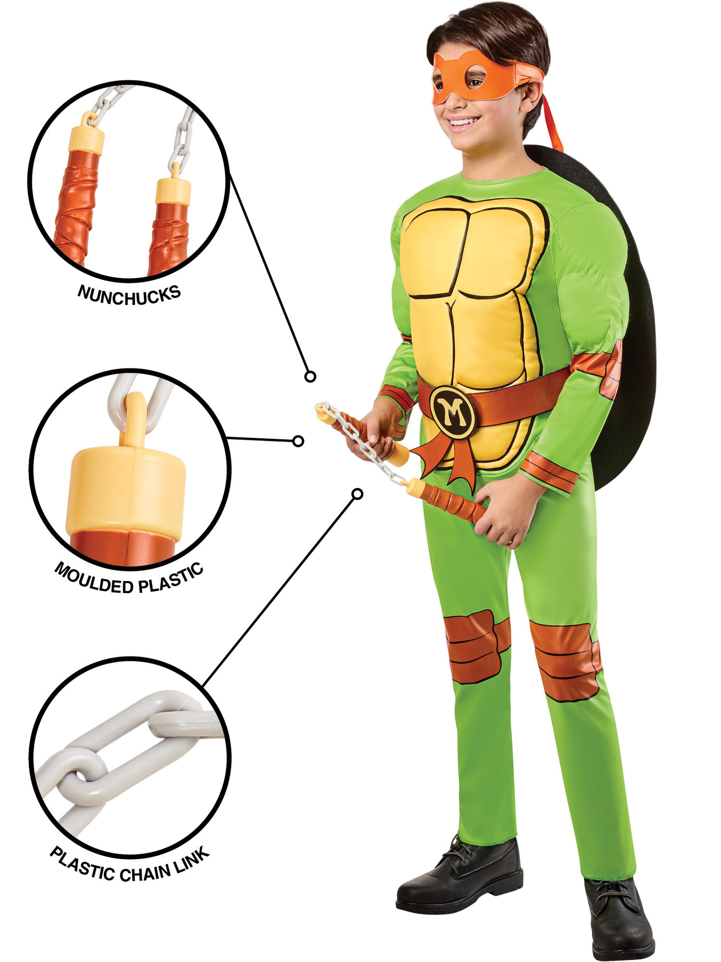 Rubies Michelangelo Nunchucks Teenage Mutant Ninja Turtles Kostümzubehör – Seitenansicht