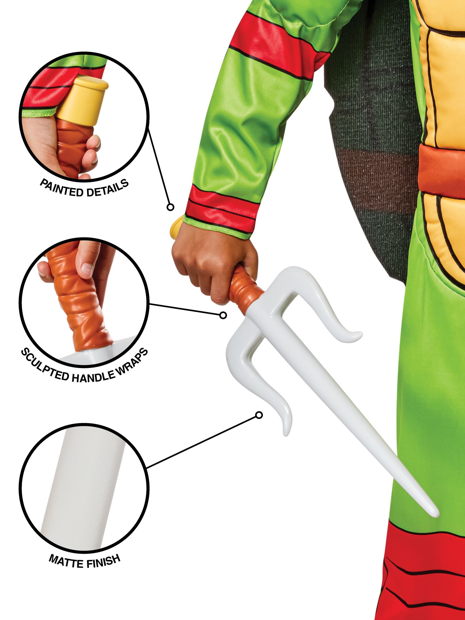 Rubies Raphael Sais für Teenage Mutant Ninja Turtles Kostümzubehör – Rückansicht