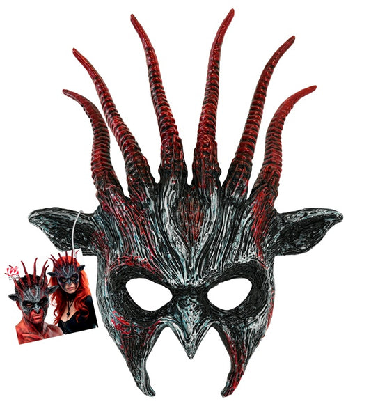 Gruselige Höllenbiest-Maske für Fasnacht und Karneval