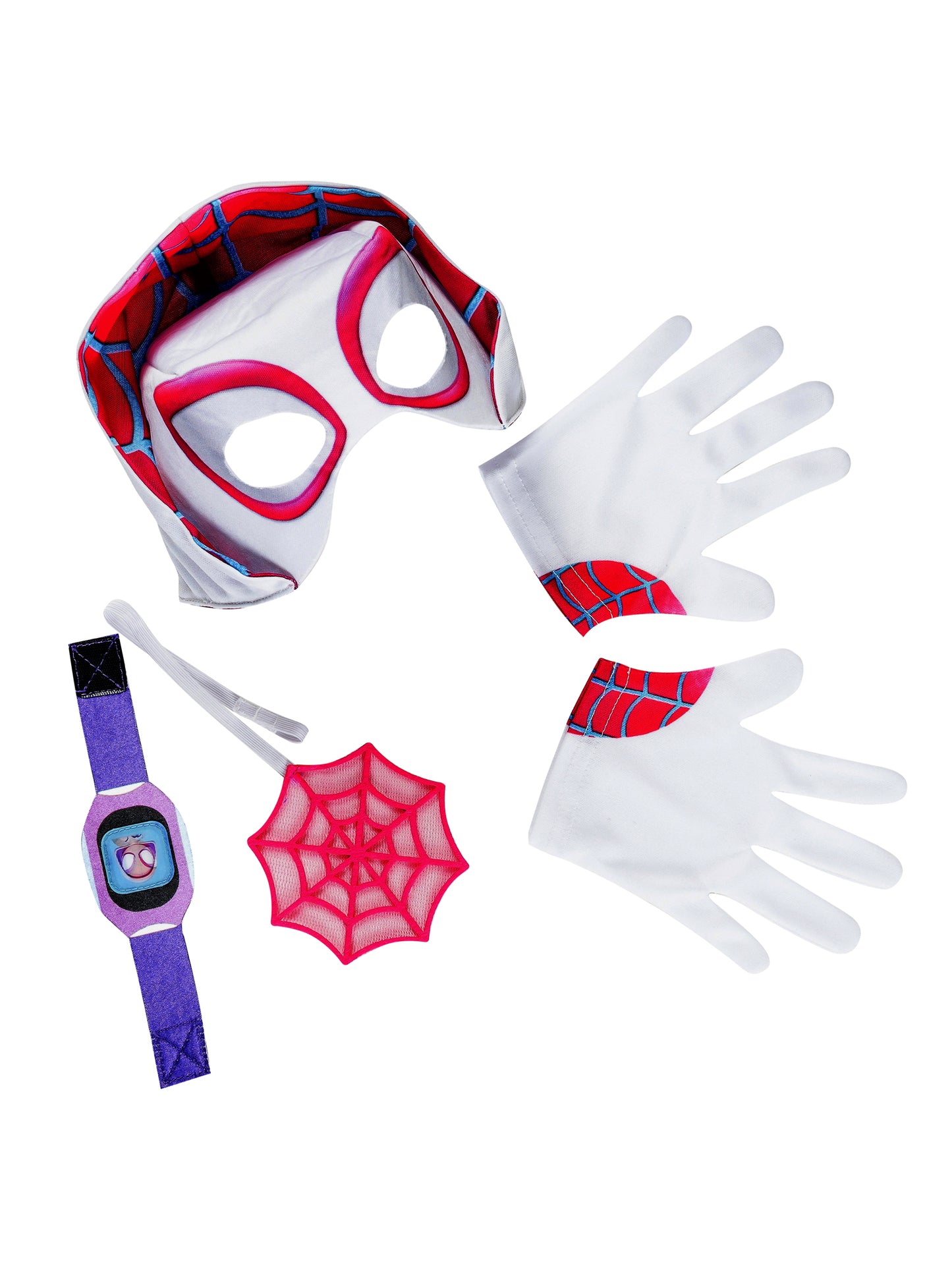 Rubies Ghost Spider Accessoire-Set für Kinder mit Maske, Kapuze und Zubehör – Detailansicht
