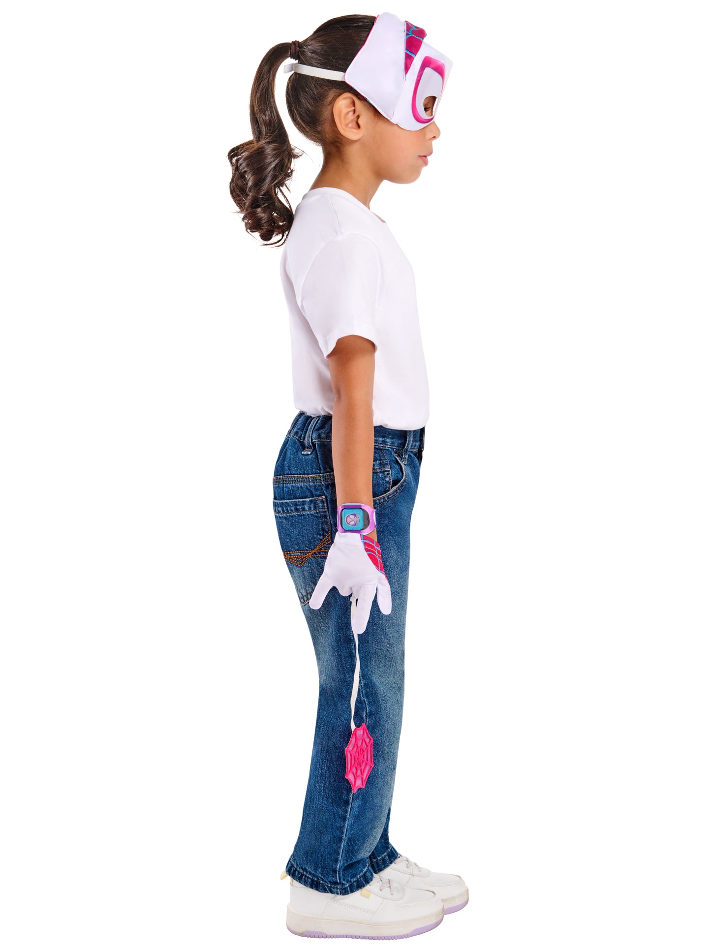 Rubies Ghost Spider Accessoire-Set für Kinder mit Maske, Kapuze und Zubehör – Seitenansicht