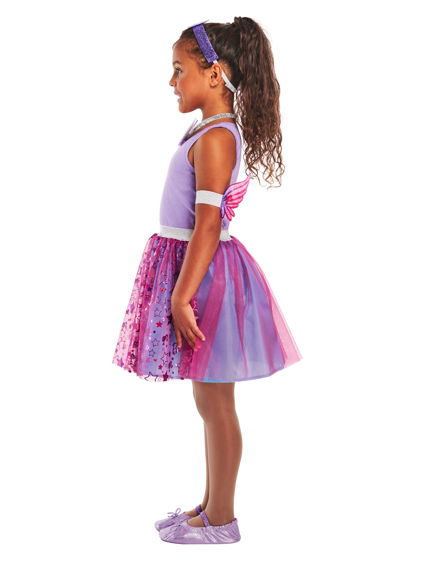 Rubies Barbie Kostüm-Accessoire-Set für Kinder mit Tutu-Rock und Zubehör – Seitenansicht