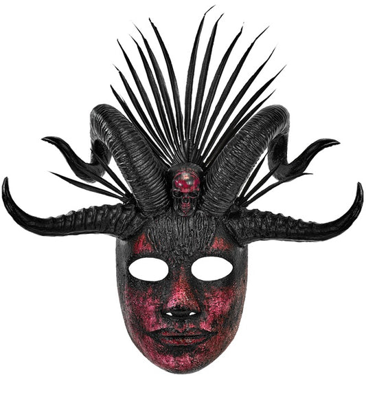 Voodoo Priester Maske mit mystischem Design für Fasnacht und Karneval
