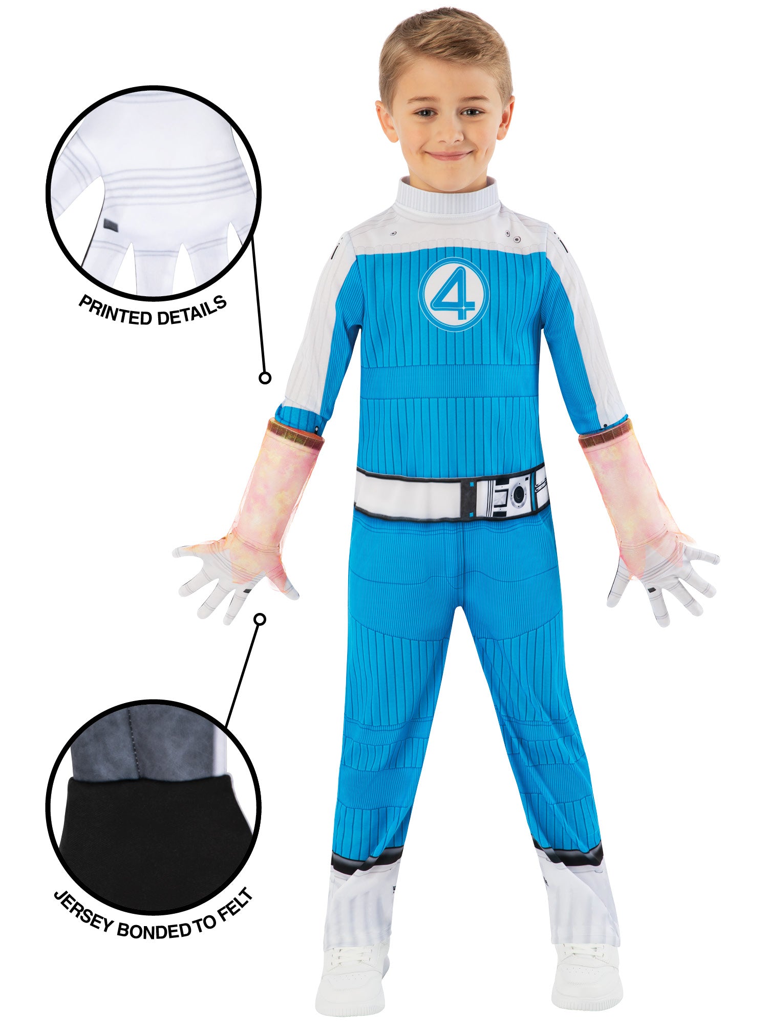 Rubies Human Torch Handschuhe für Jungen mit Flammenfunktion – Rückansicht