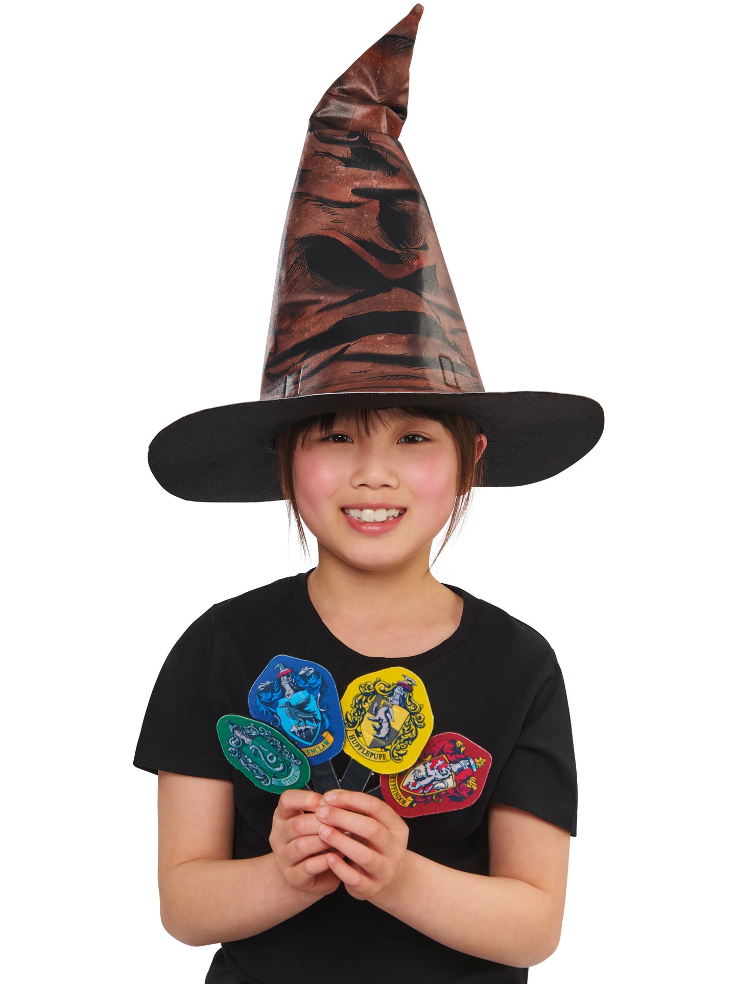 Rubies Harry Potter interaktiver Sortierhut mit Hogwarts-Hausabzeichen – Produktansicht