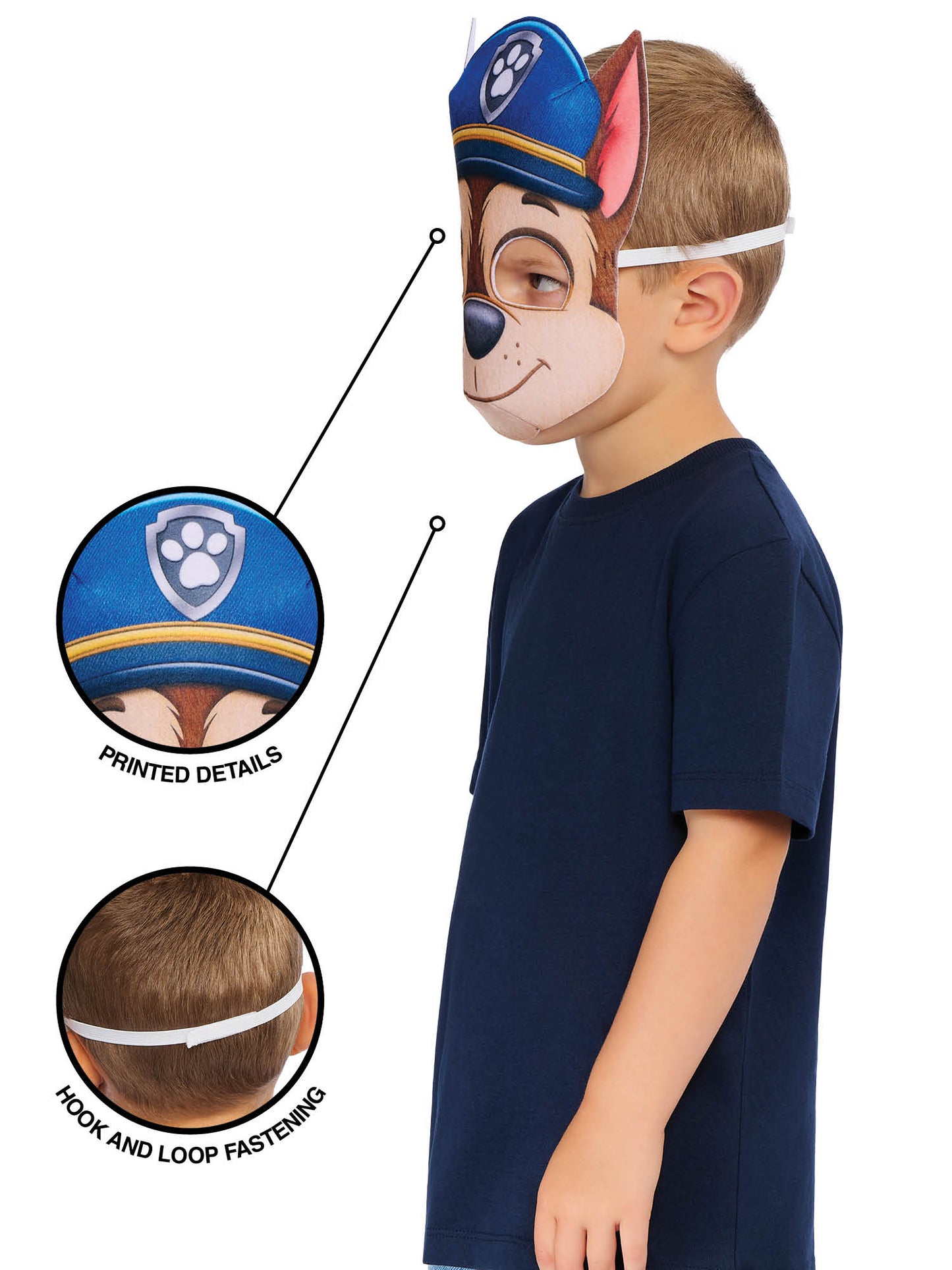 Rubies Paw Patrol Chase EVA-Maske – Rückansicht