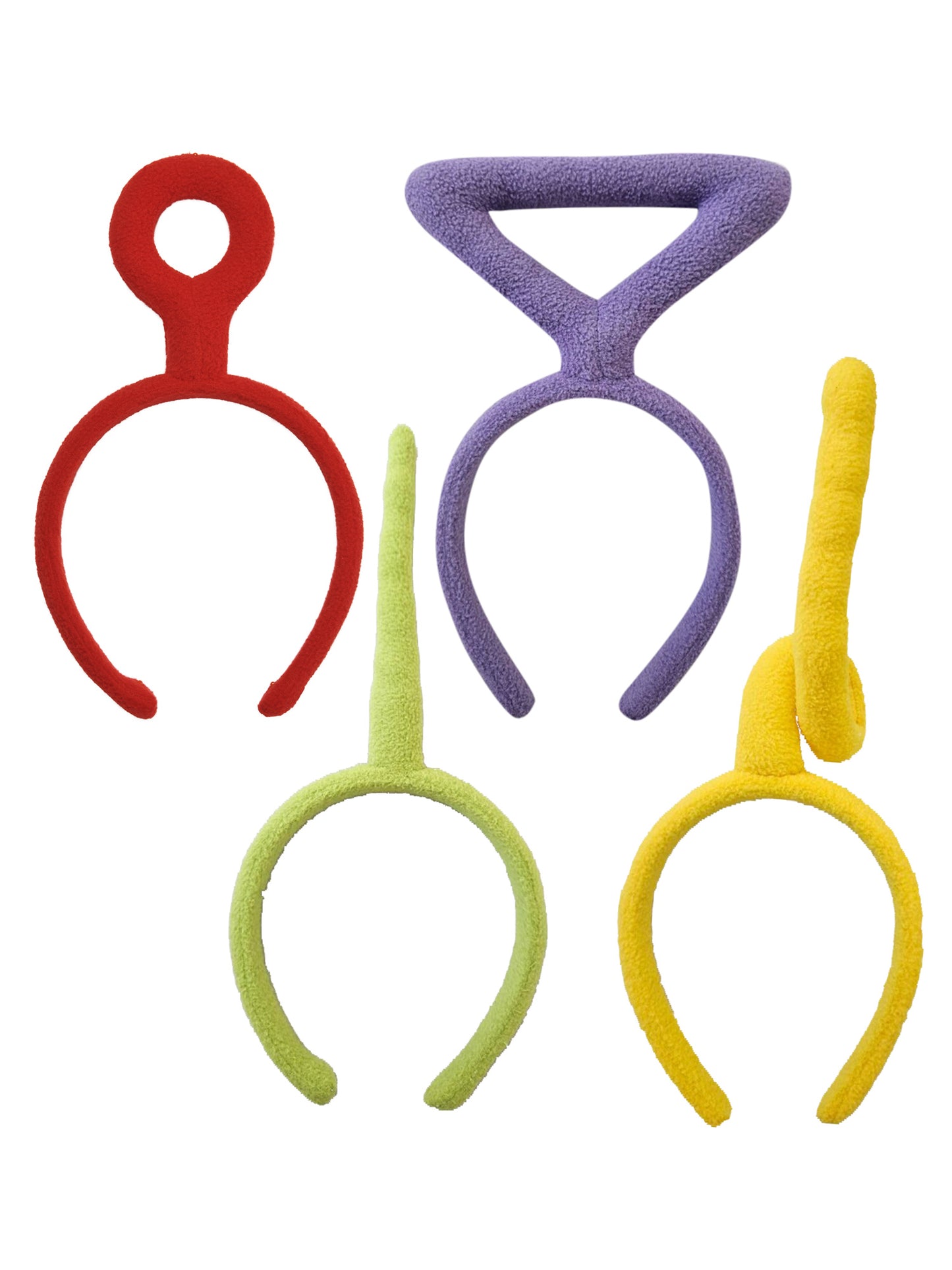 Rubies Teletubbies Haarreifen 4er-Set mit Dipsy Laa-Laa Tinky-Winky und Po – Produktansicht