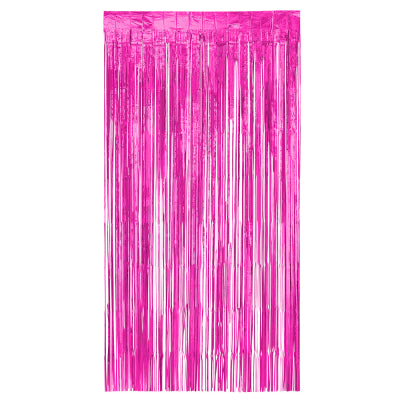 Boland Partydekoration Folienvorhang Metallic Rosa 200 x 100 cm