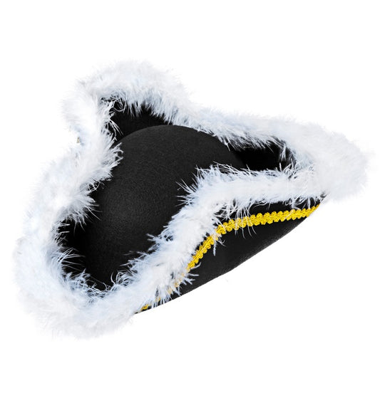 Dreispitz Hut aus Filz mit elegantem Marabou Federrand