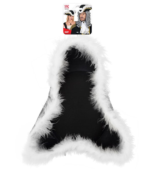 Dreispitz Hut aus Filz mit elegantem Marabou Federrand