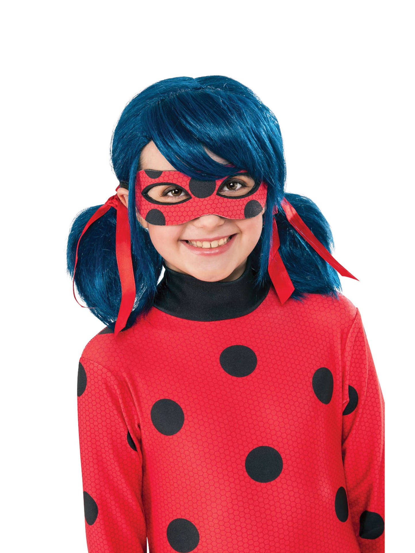 Rubies Miraculous Ladybug Perücke mit Schleifen für Mädchen – Produktansicht