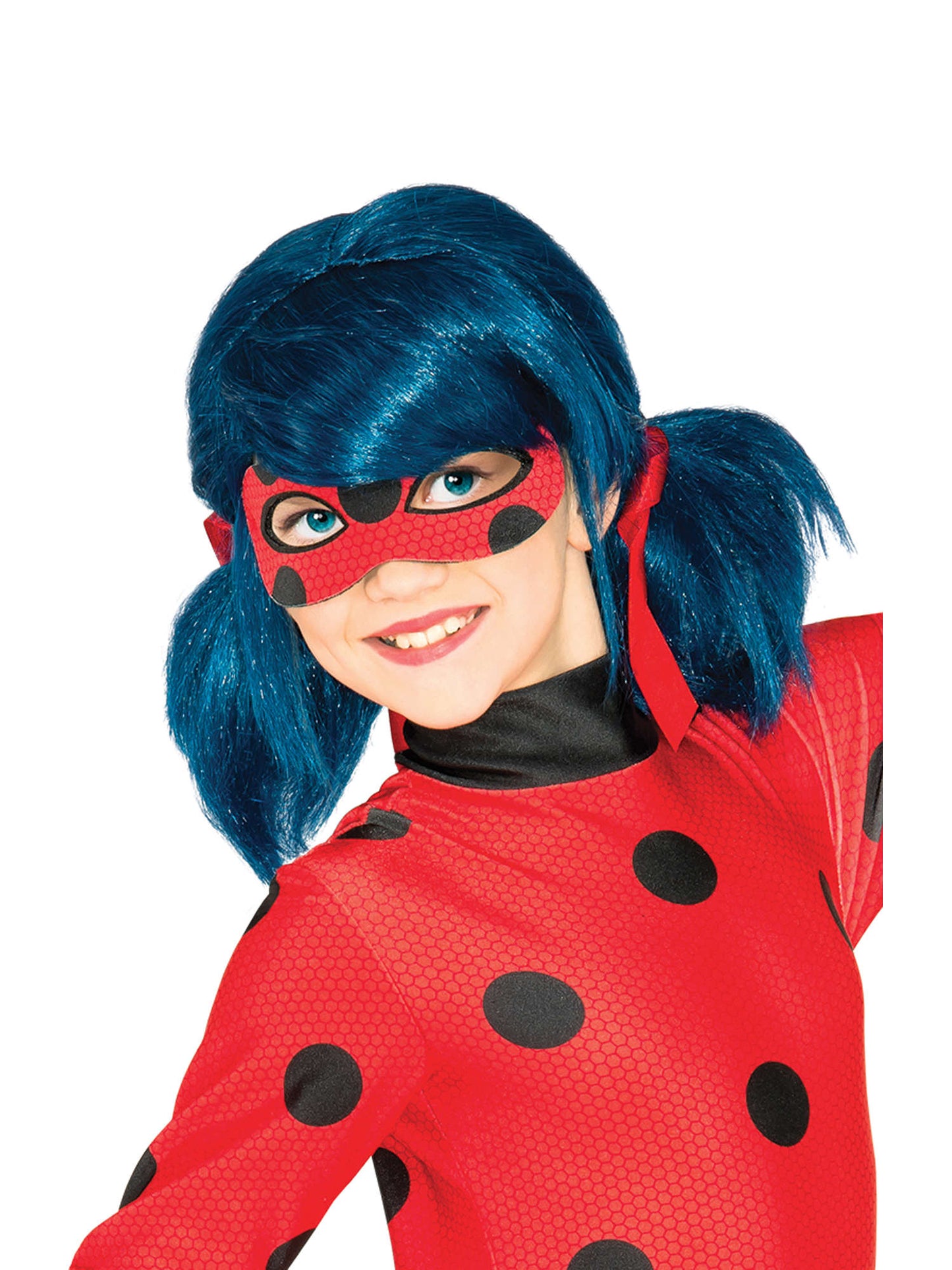 Rubies Miraculous Ladybug Perücke mit Schleifen für Mädchen – Detailansicht