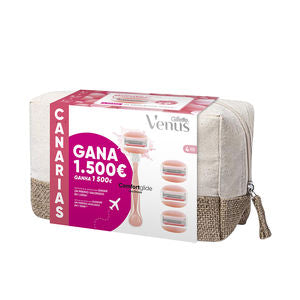 GILLETTE Gillette Venus Spa Breeze Rasierapparat mit 4 Klingen und Neceser Canarias Set Kosmetik