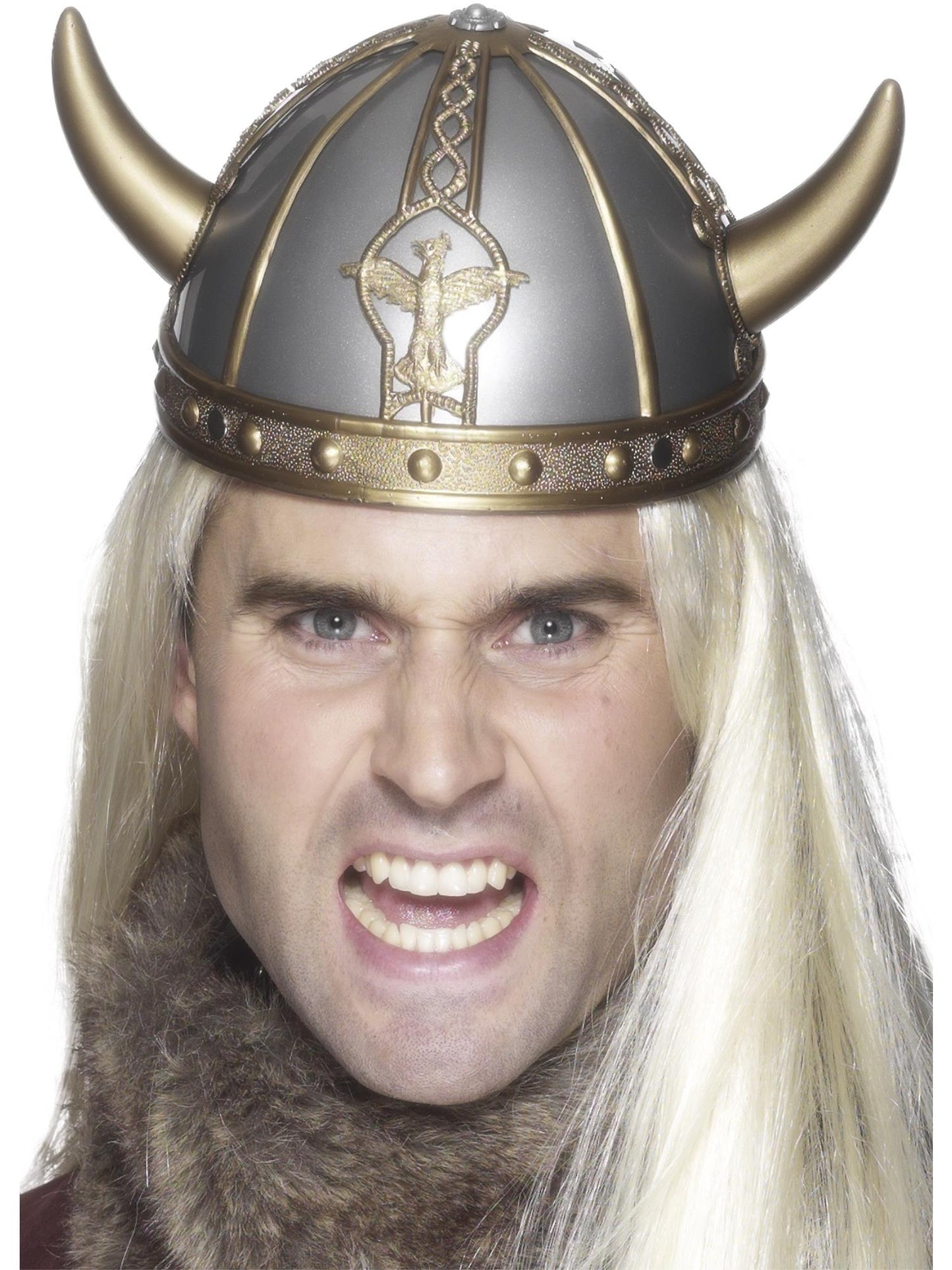 Smiffys Viking Helmet, Gold & Silver HA für Unisex