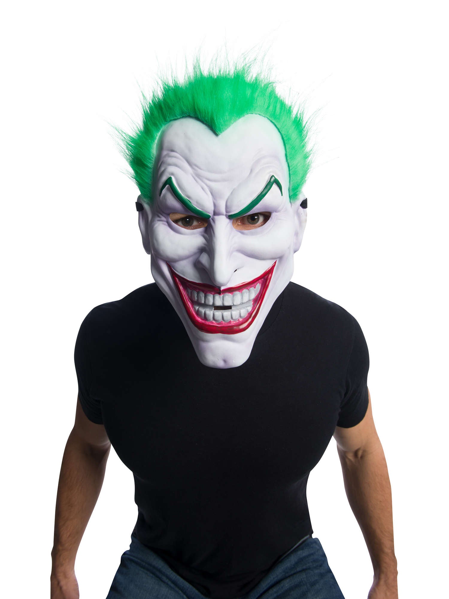 Rubies The Joker Maske mit Plüschhaar aus DC Comics