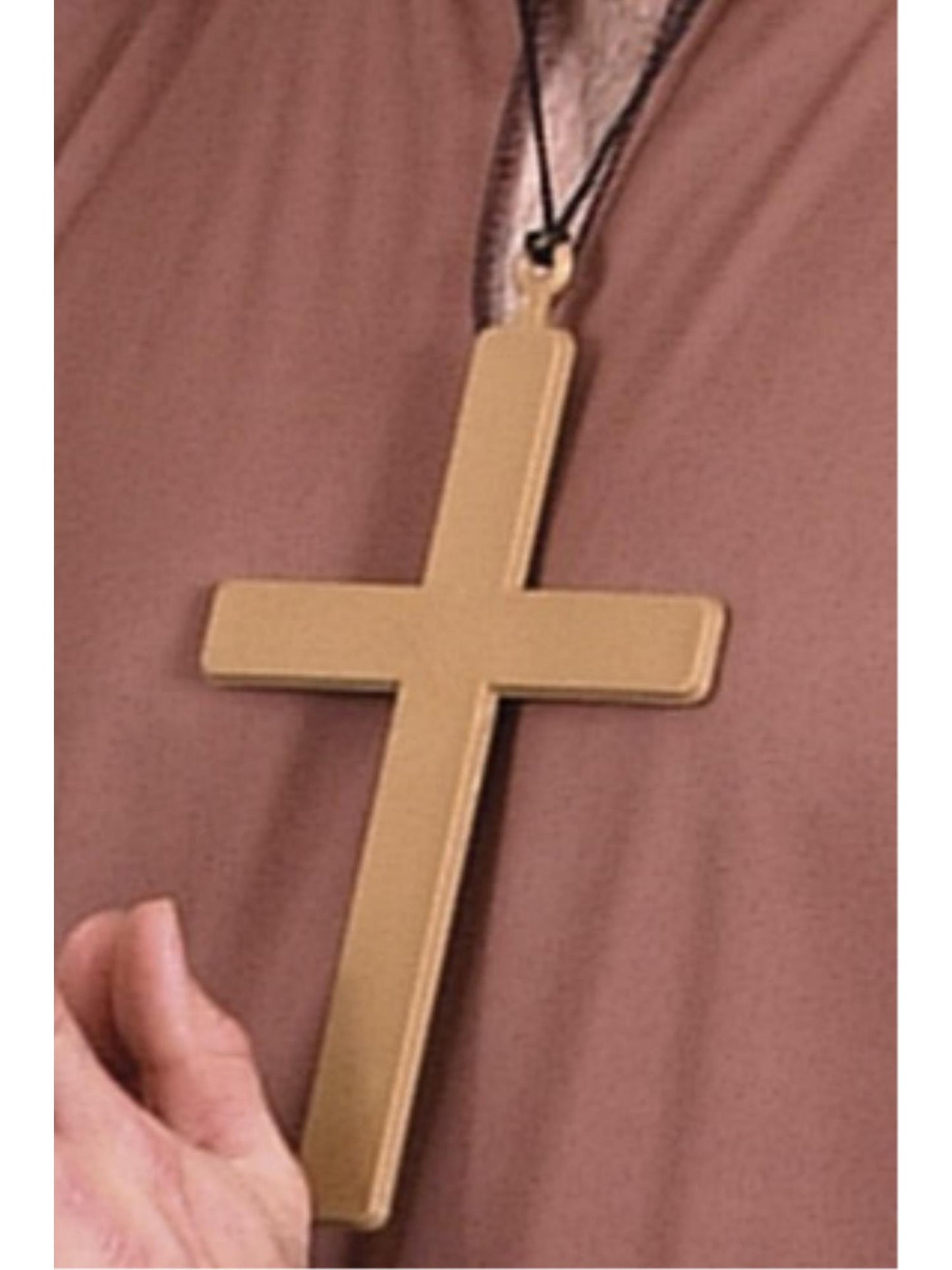 Smiffys PVC Monks Cross, Gold AC für Herren