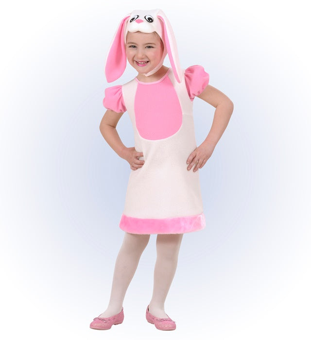 Fasnacht Häschenkostüm mit Kleid und Hasenohren-Kopfbedeckung
