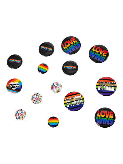 24 Rainbow-Buttons als Pride-Anstecker von Rubies – Detailansicht