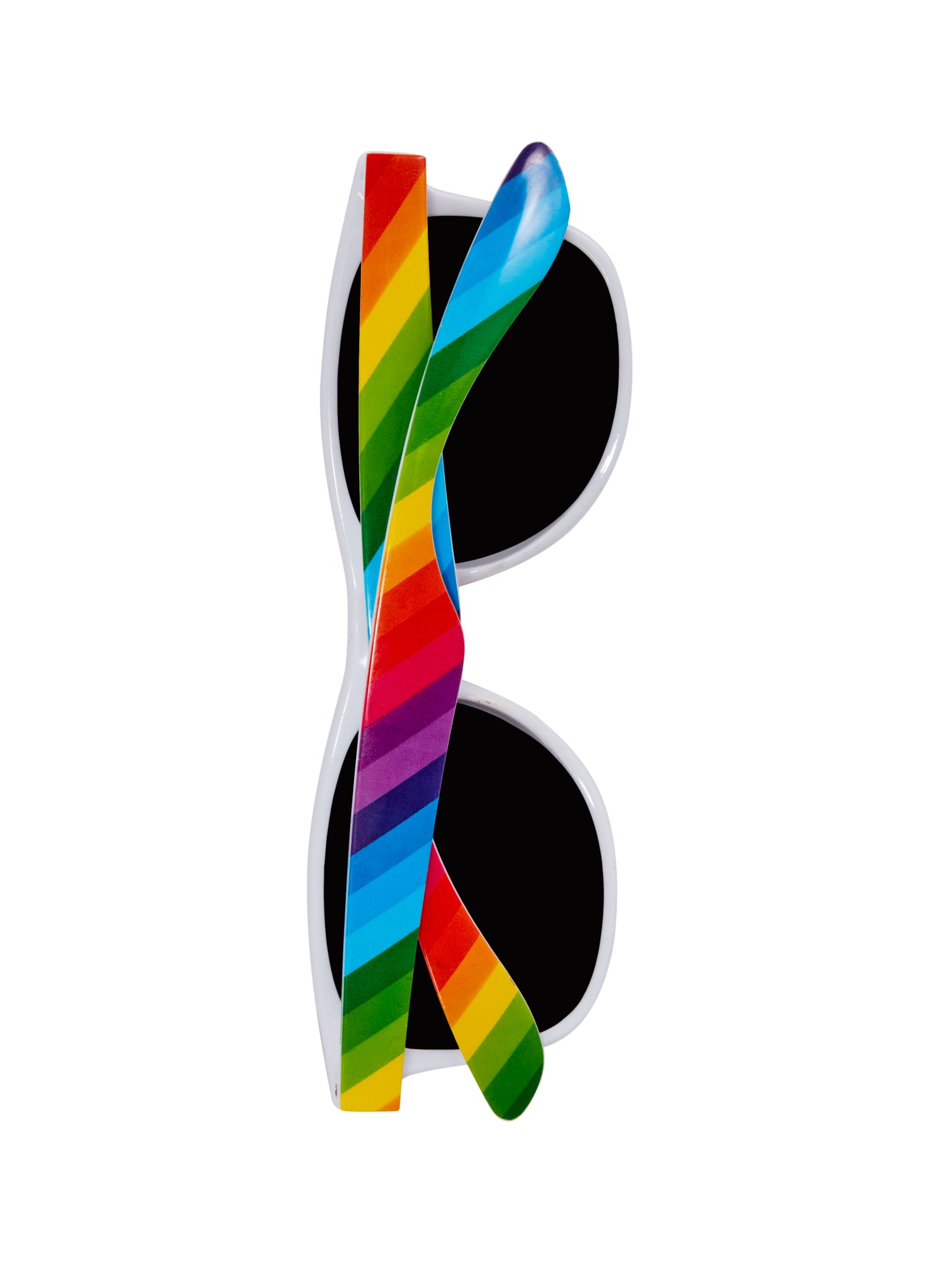 Rubies Rainbow Pride Sonnenbrille mit Regenbogen-Design – Detailansicht
