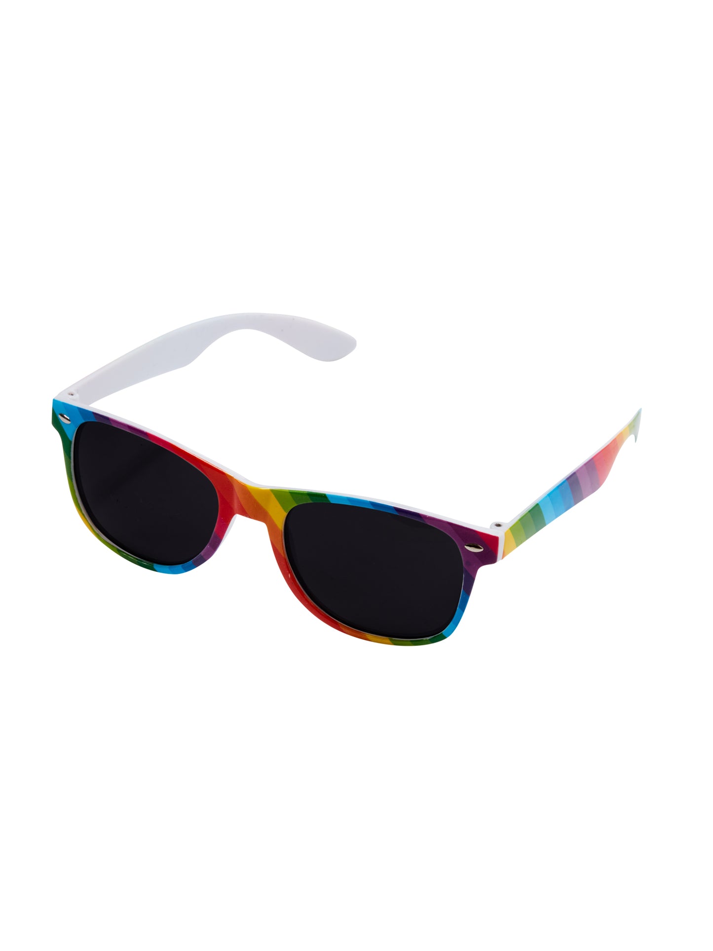 Rubies Rainbow Pride Sonnenbrille mit Regenbogen-Design – Seitenansicht