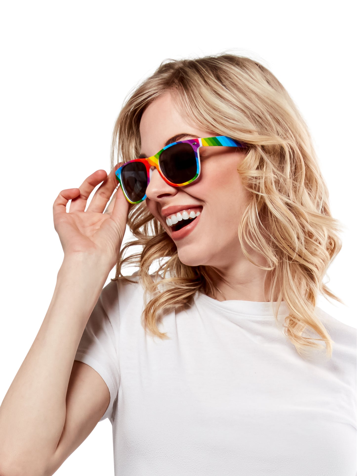 Rubies Rainbow Pride Sonnenbrille mit Regenbogen-Design – Verpackung