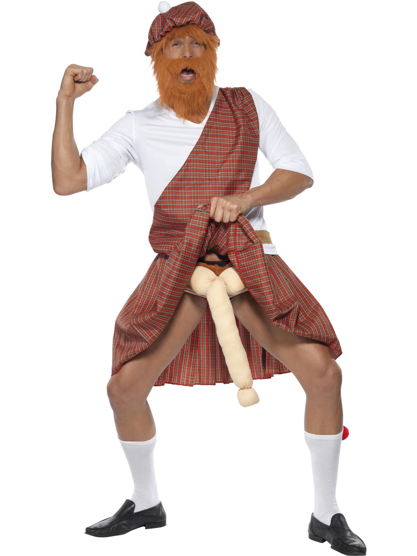 Smiffys COMEDY Well Hung Highlander Costume, Red CS für Herren