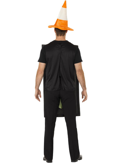 Smiffys COMEDY Traffic Light Costume Unisex-Kostüm mit Traffic Cone Hut – Detailansicht