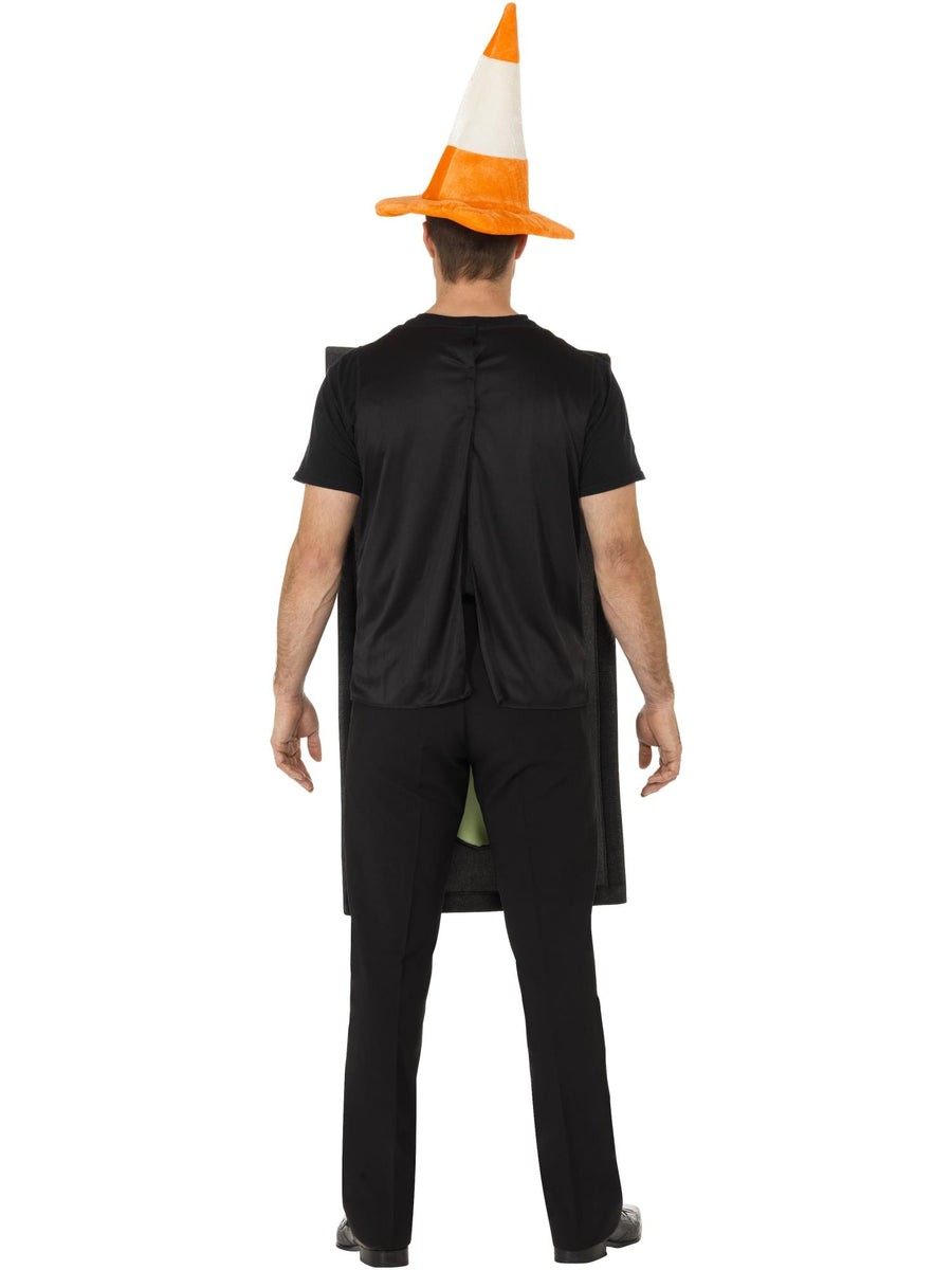 Smiffys COMEDY Traffic Light Costume Unisex-Kostüm mit Traffic Cone Hut – Detailansicht