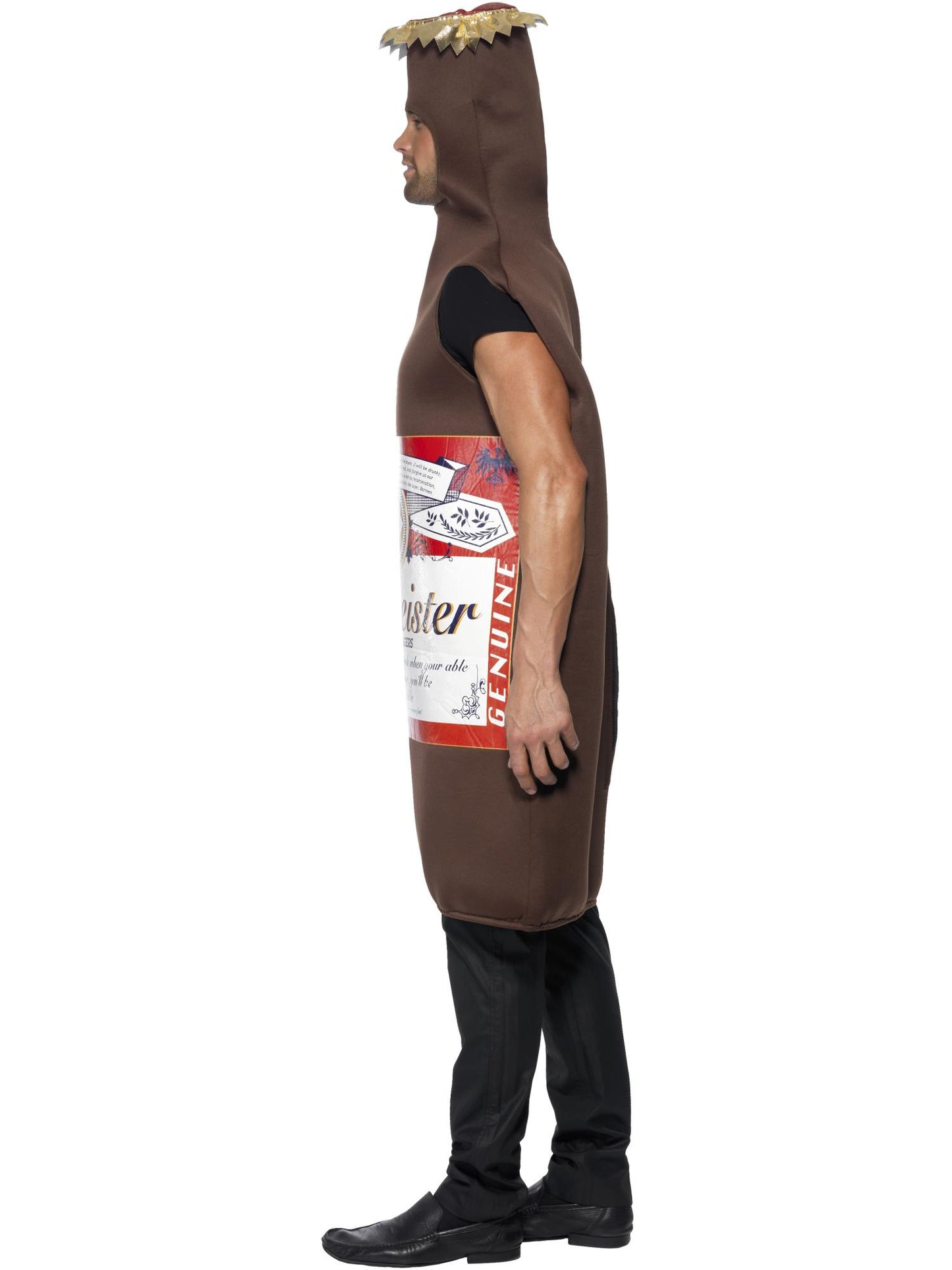 Smiffys COMEDY Studmeister Beer Bottle Costume, Brown CS für Unisex