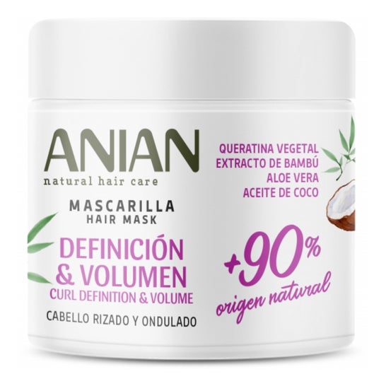 ANIAN Haarmaske mit pflanzlichem Keratin Definición y Volumen 350 ml