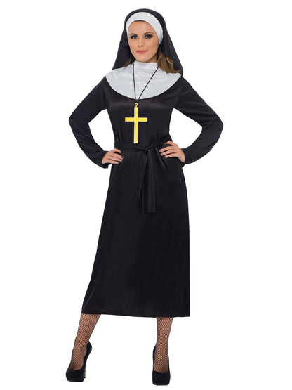 Smiffys Nun Costume, Black CS für Damen