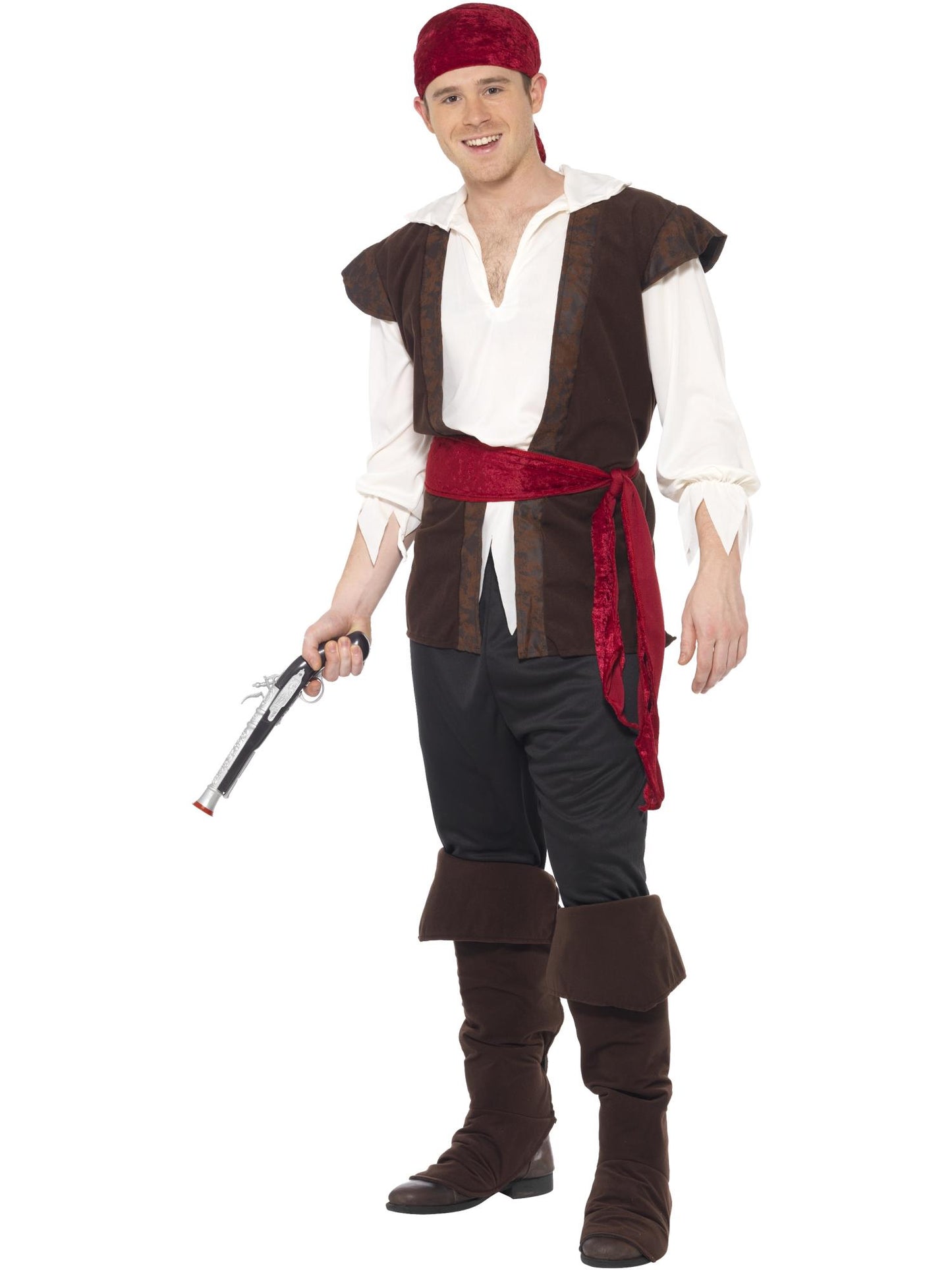 Smiffys Pirate Costume, Brown CS für Herren
