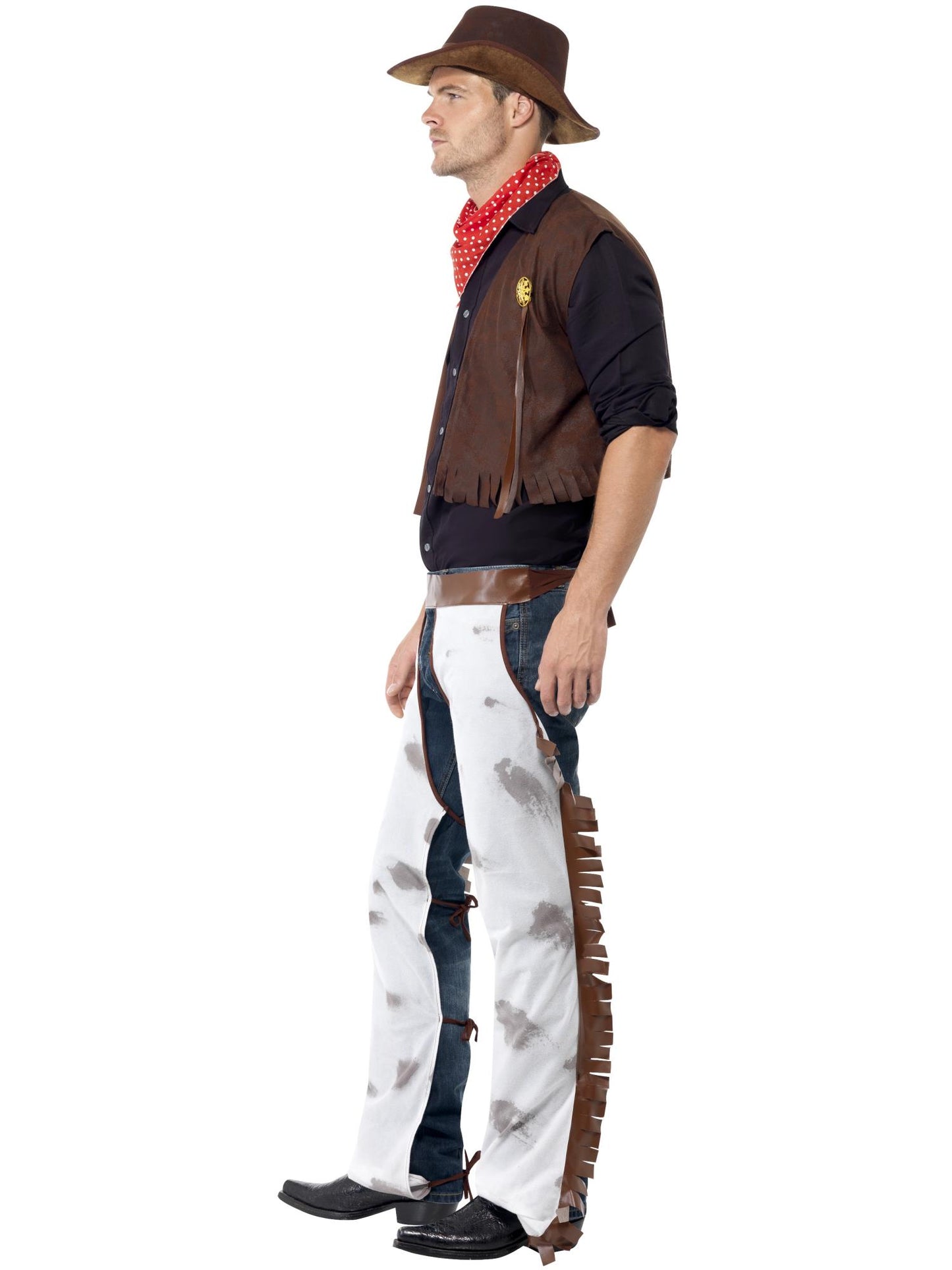Smiffys COWBOYGIRL Cowboy Costume, Brown CS für Unisex