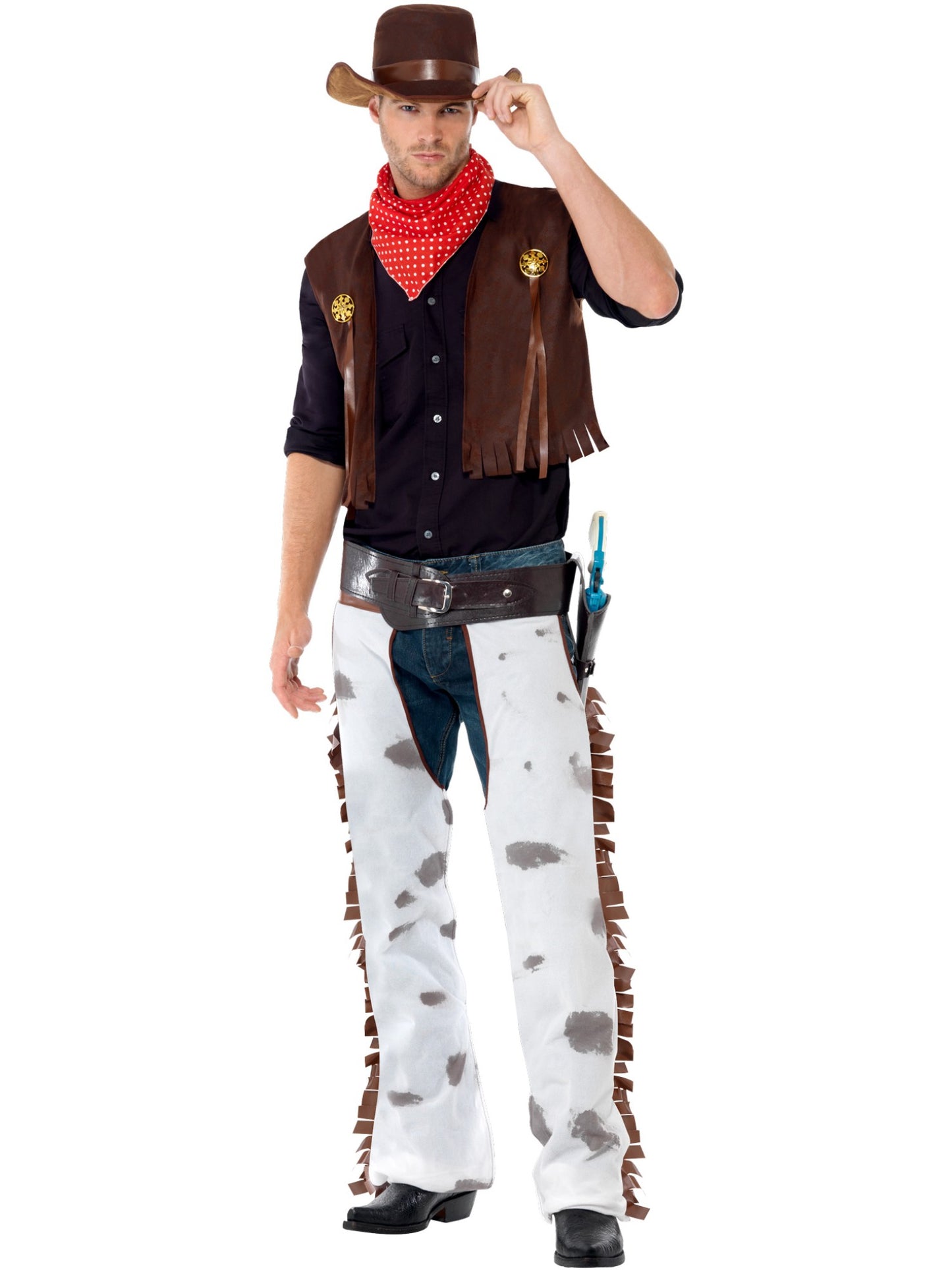 Smiffys COWBOYGIRL Cowboy Costume, Brown CS für Unisex