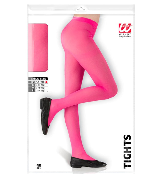 Pinkfarbene Strumpfhose 40 DEN für Fasnacht und Karneval